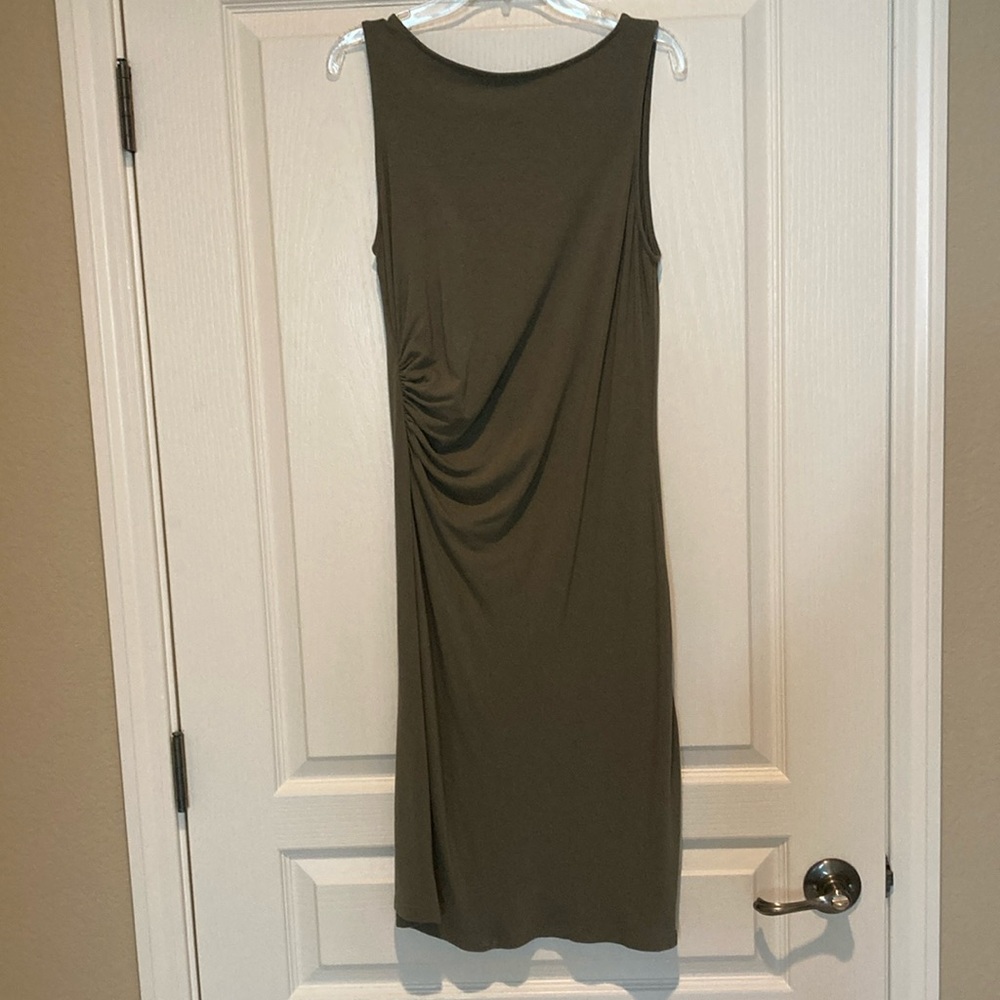 Tommy Bahama ruched army green tank dress, size S/P